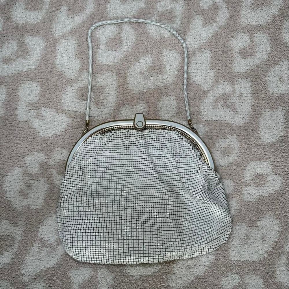 Oroton Mesh Handbag Silver Gold Vintage Evening Bag Snake Chainβ